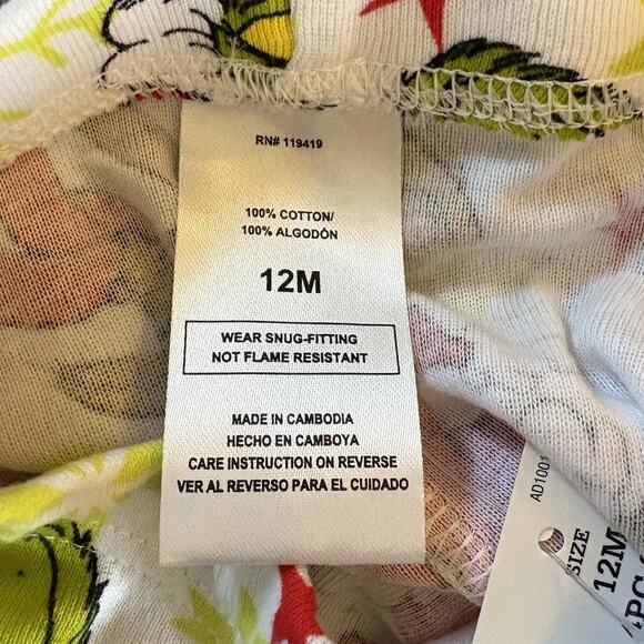 NWT The Grinch Dr. Seuss Set of 2 Pajamas 4 Pieces Total Size 12 Months - Picture 8 of 10